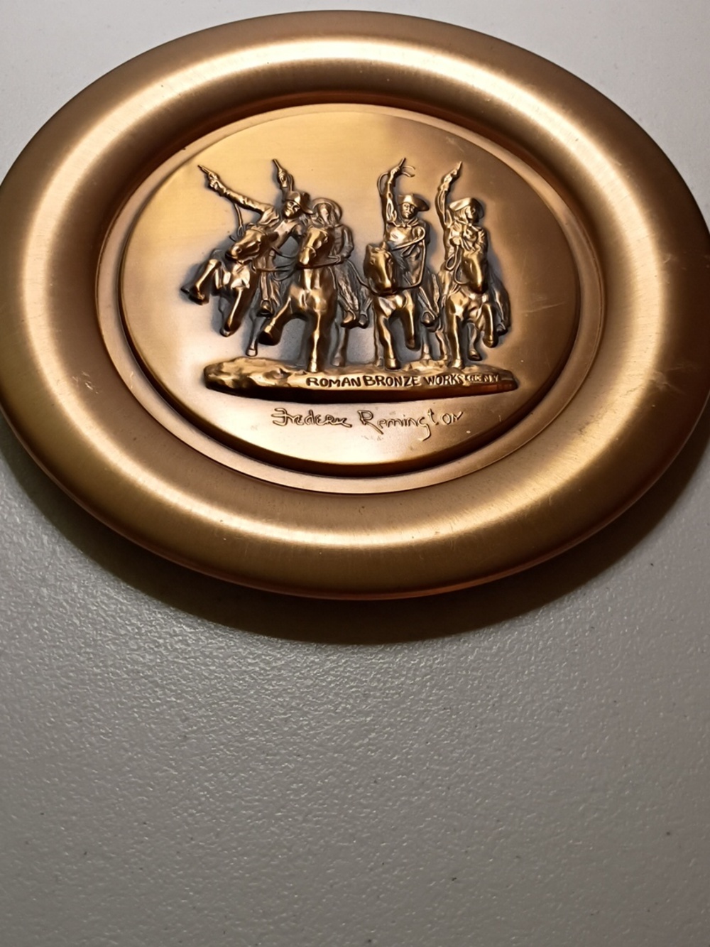 Frederic Remington Plate Roman Bronze Works Inc NY